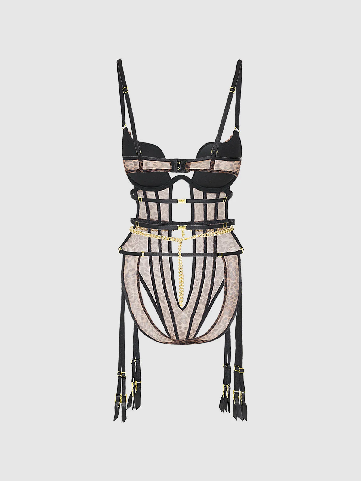 Alanza Swirl Plunge Push Up & Strappy Teddy