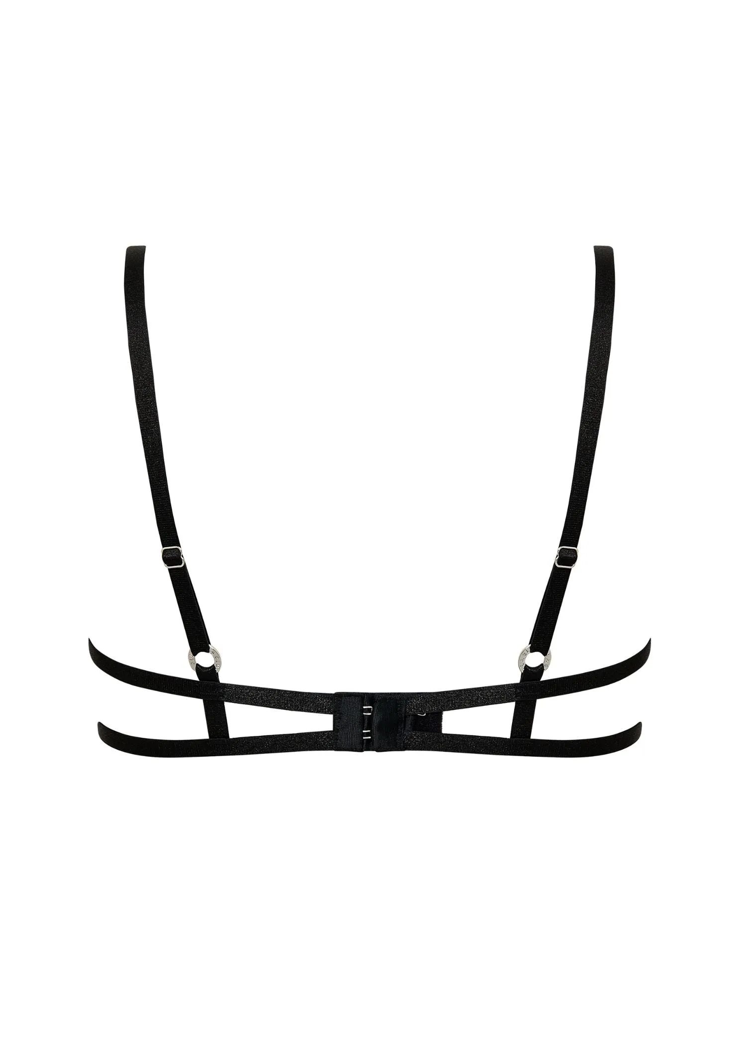 Antoinette Open Wired Bra (Black/Silver)