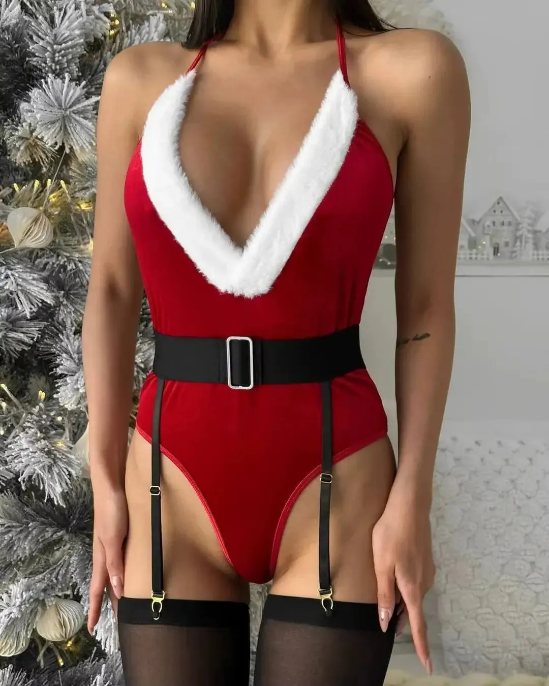 Bunny Christmas Lingerie Bodysuit