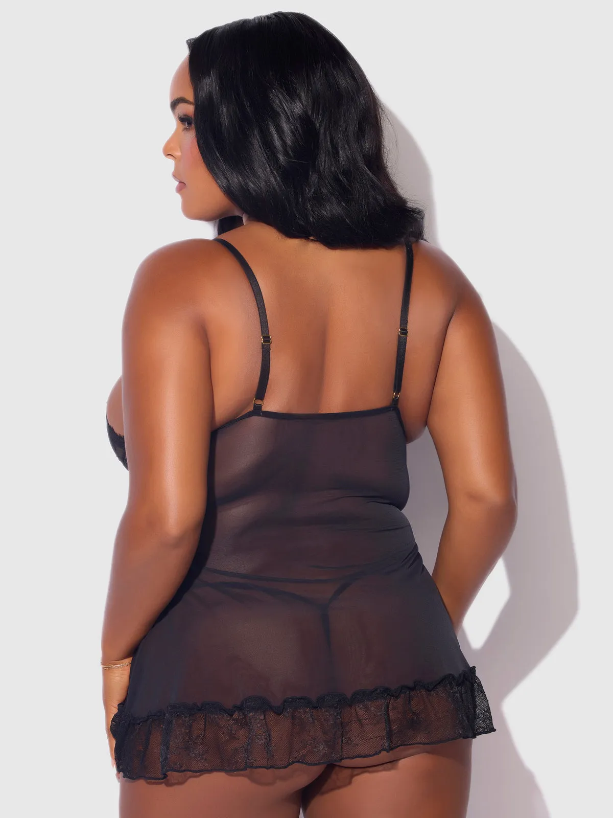 Chiara Lace & Mesh Babydoll
