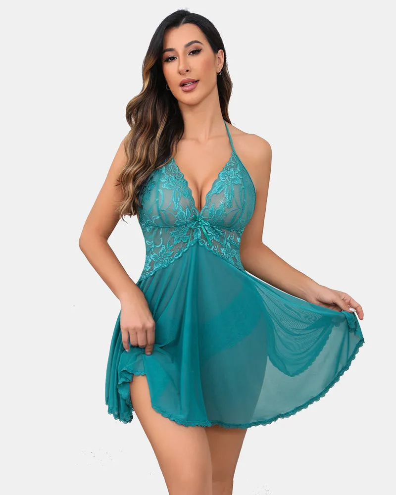 Christmas Halter Lingerie Babydoll