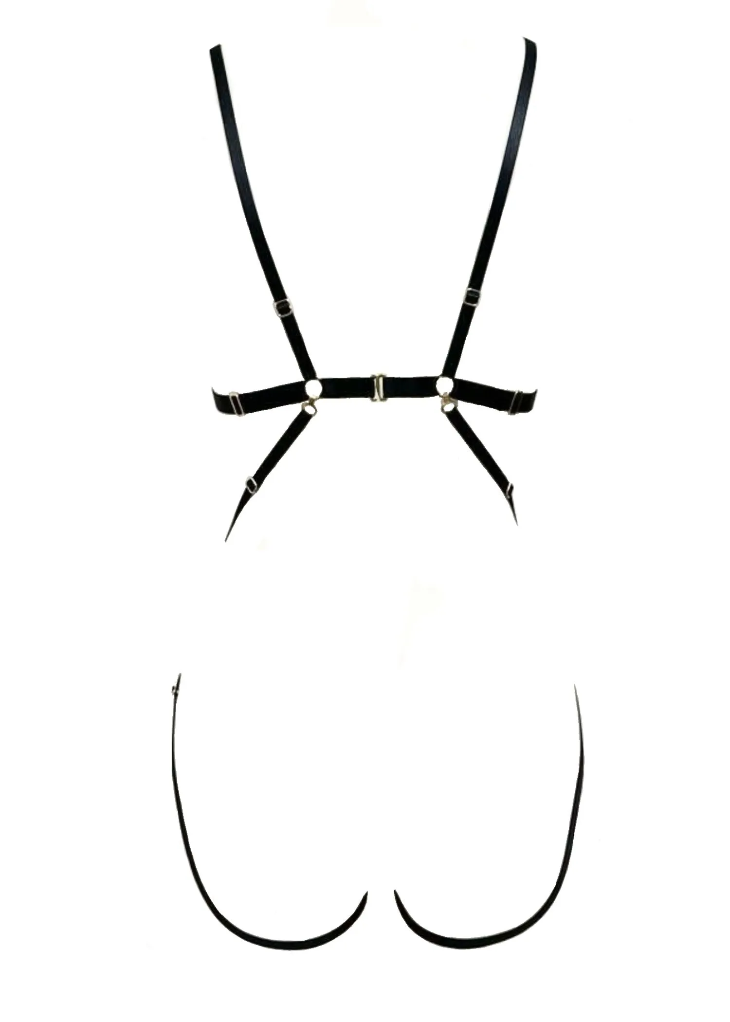 DIAMOND Bra & Open Back Body (Black)