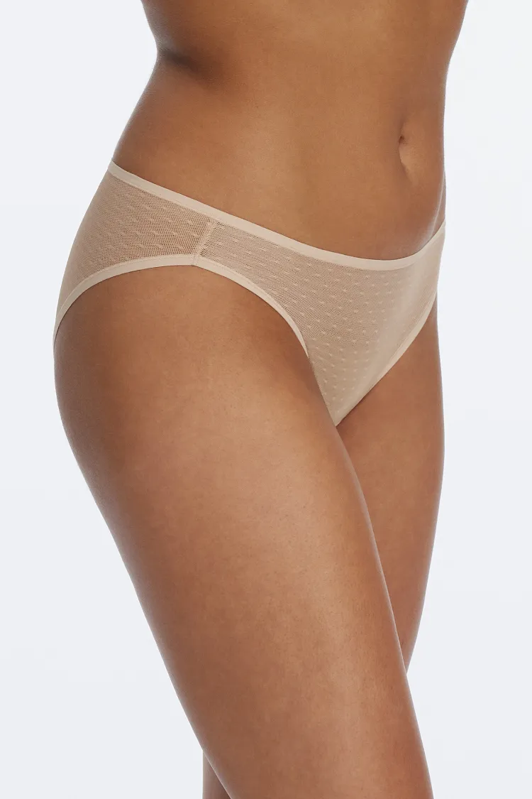 Dotty Sheer Panty in Cashmere