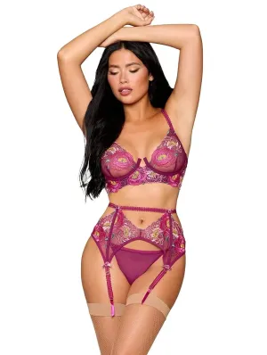 Dreamgirl Floral 3 Piece Set