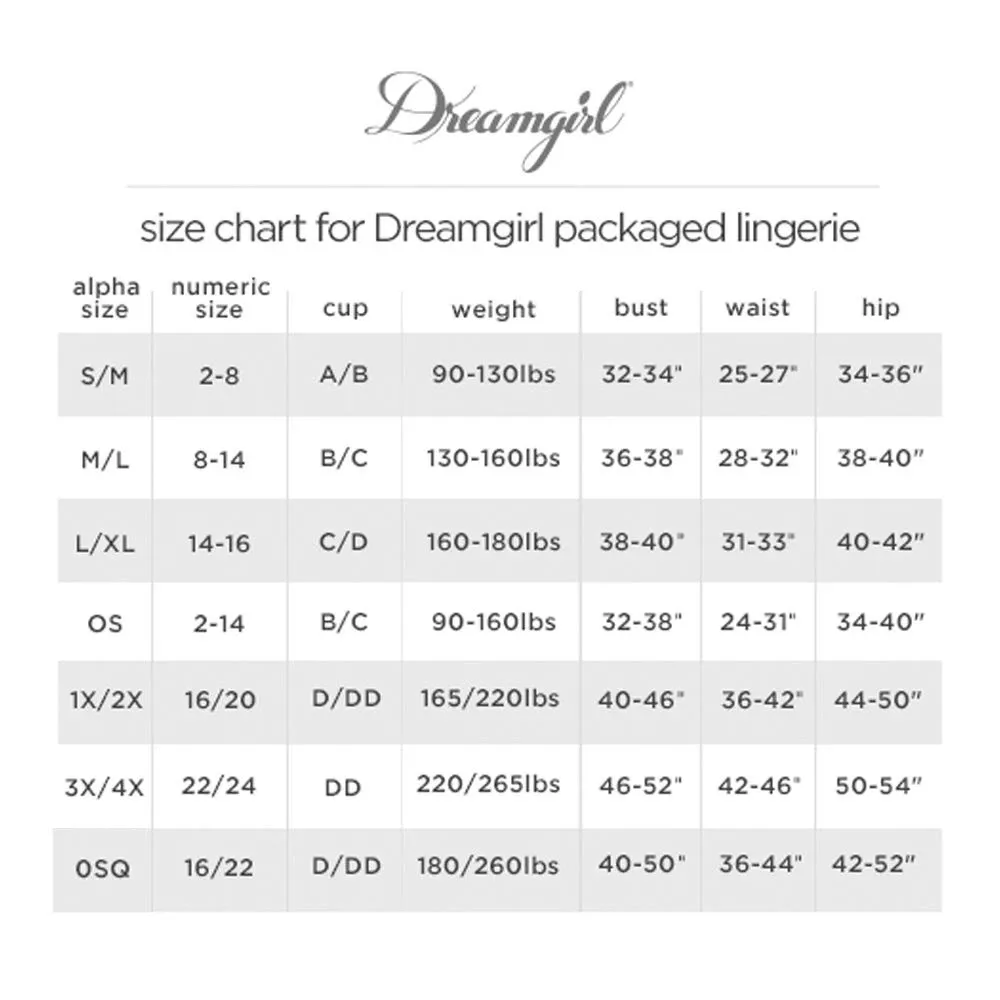 Dreamgirl Lingerie Bralette, Garterbelt, and G-String Garnet 11776