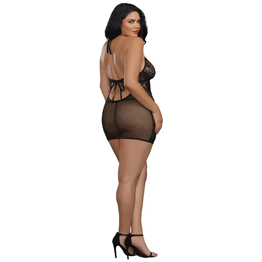 Dreamgirl Lingerie Chemise Black 11515X