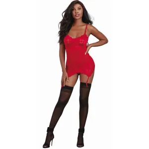 Dreamgirl Lingerie Garter Slip Ruby 11518