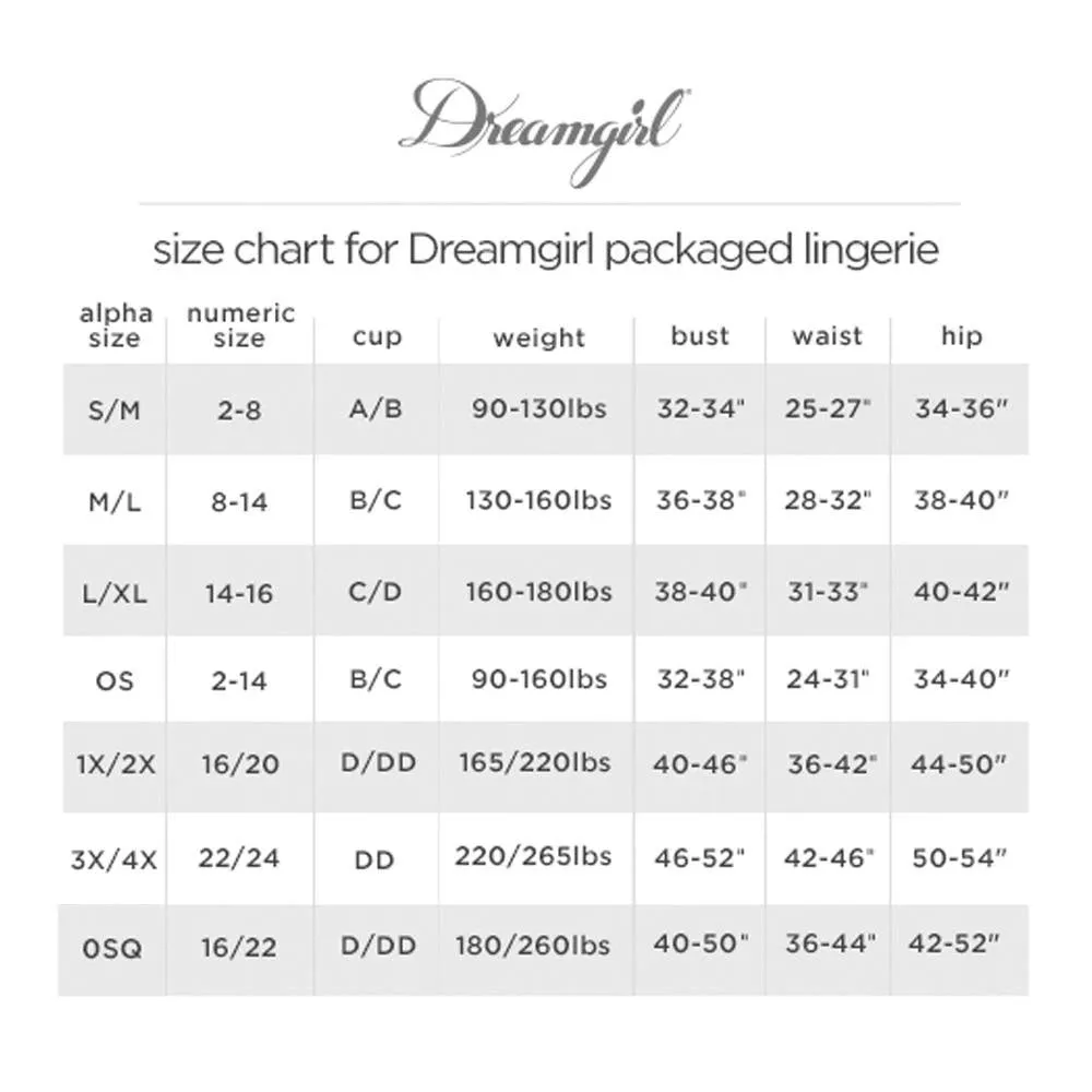 Dreamgirl Lingerie Mesh and Lace Chemise and G-string Set Red 12702