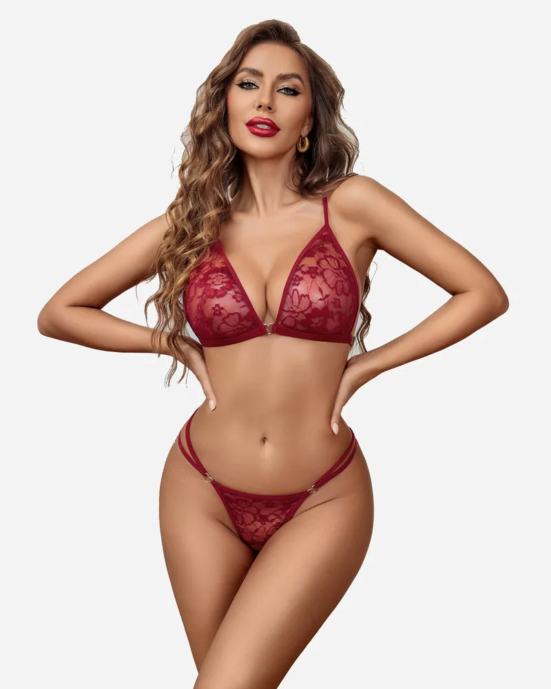 Halter Lace Bra and Panty Set