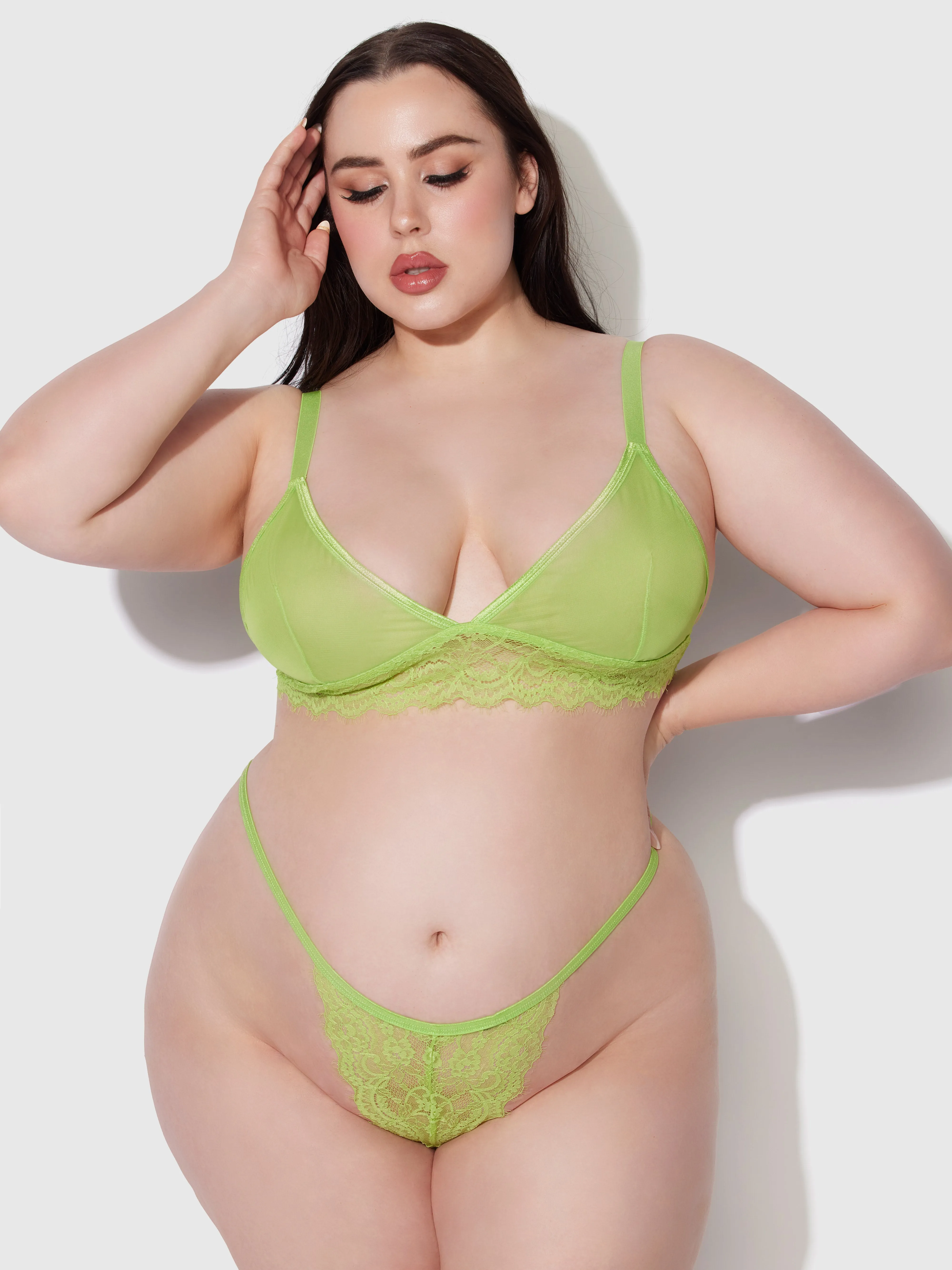Kellie Lace Trimmed Triangle Bralette