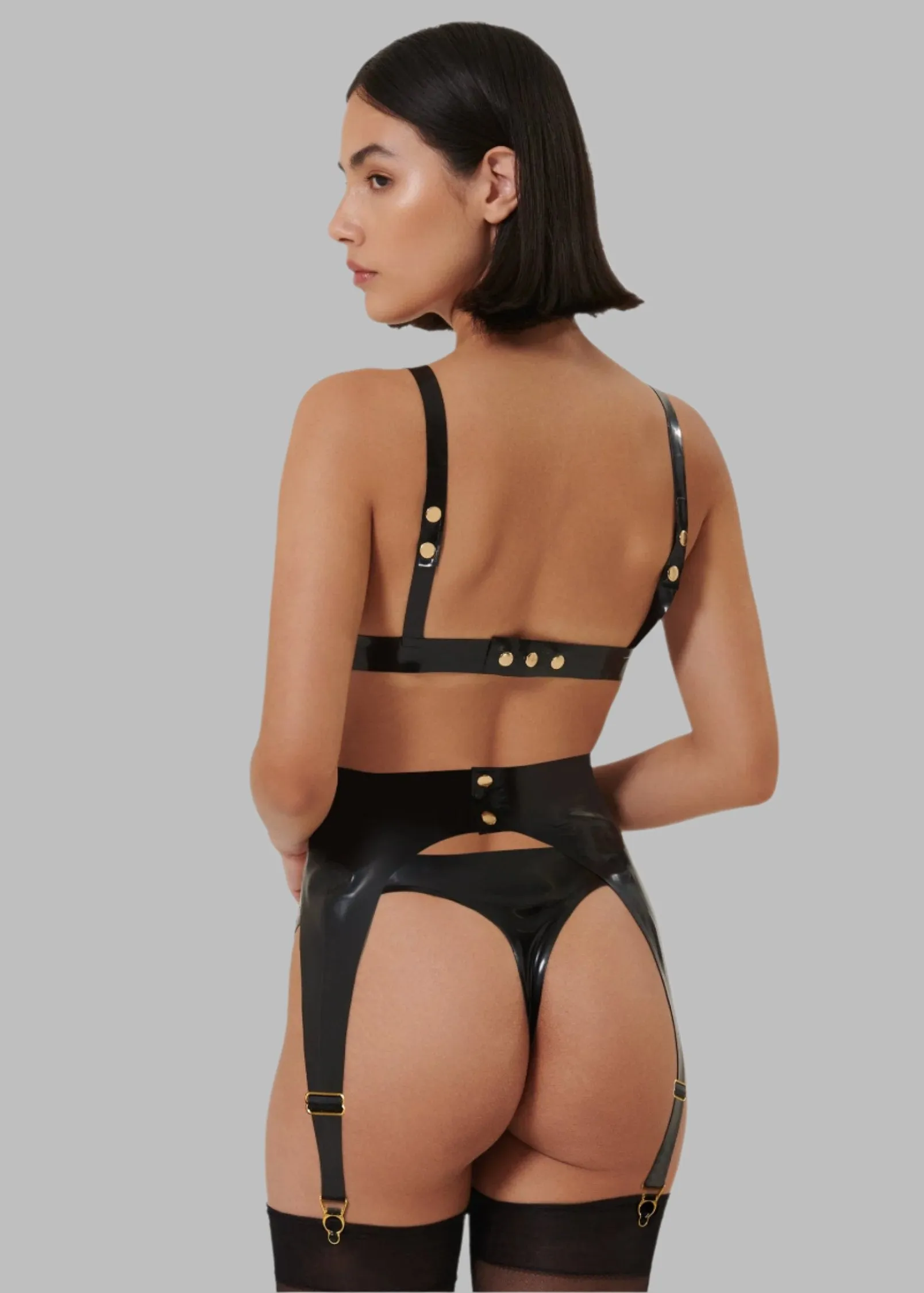 Latex Suspender (Black)