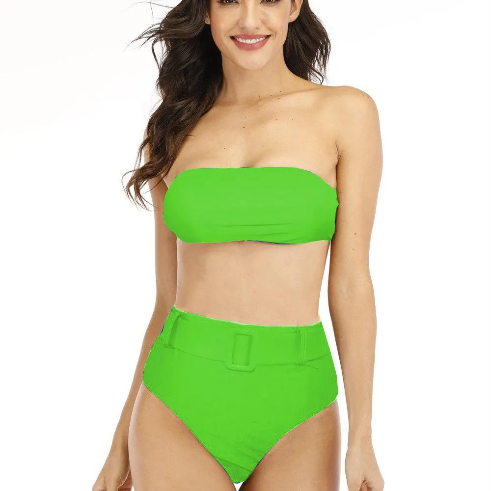 Leopard Bikini Waist Belt Snap-on bikini split swimsuit