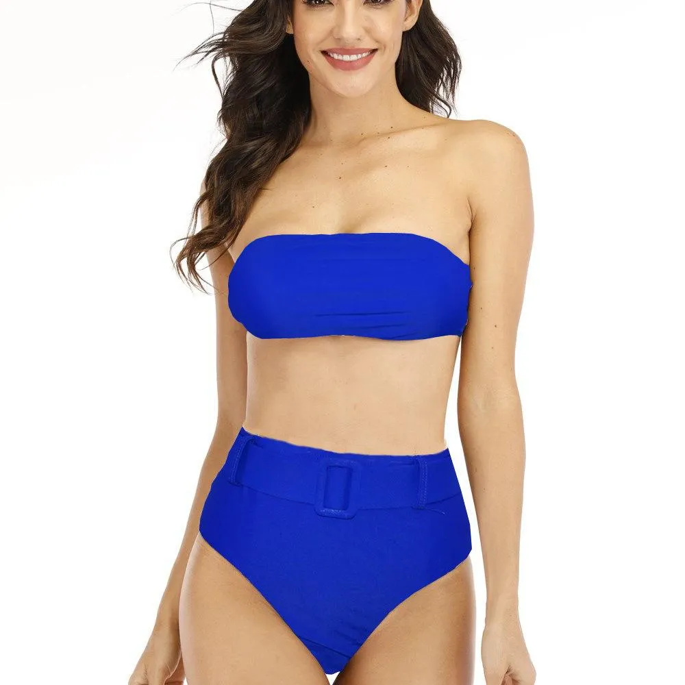 Leopard Bikini Waist Belt Snap-on bikini split swimsuit