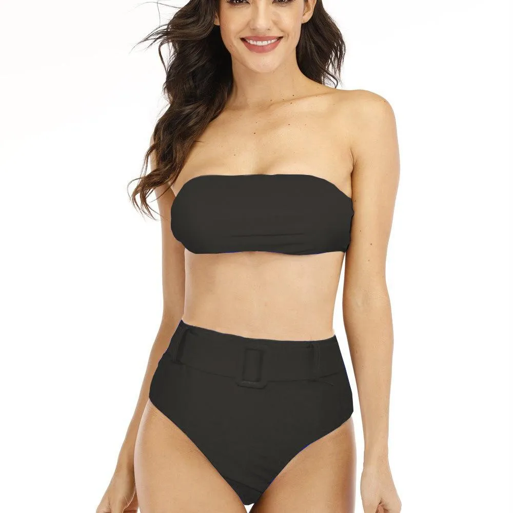 Leopard Bikini Waist Belt Snap-on bikini split swimsuit