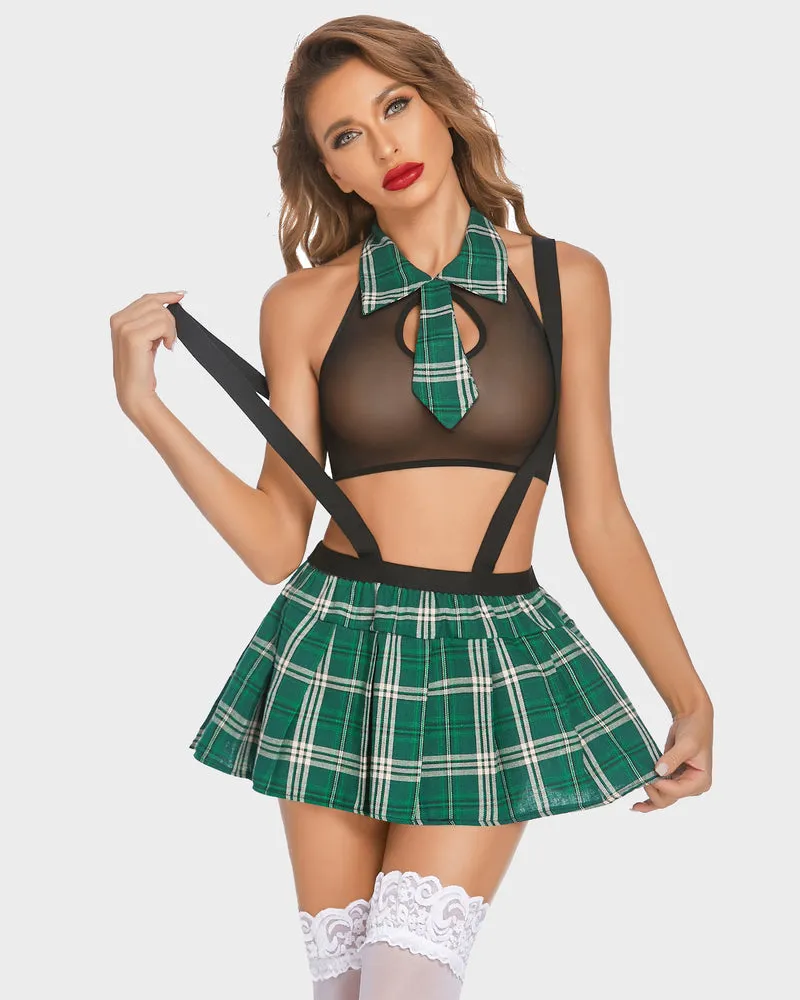 Lingerie Tie Top and Mini Skirt