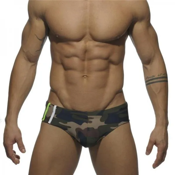 Low Waist Swimming Trunks Swimsuit Push Up Pad