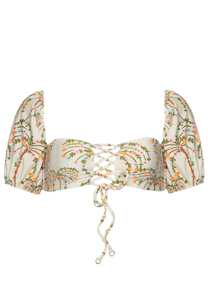 Maaji Sandstone Tropics Radiance Lace Up Bralette Bikini Top