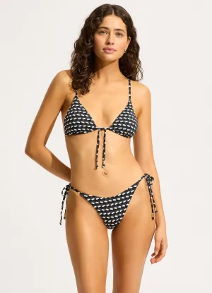 Mala Slide Triangle Bikini Top - Black