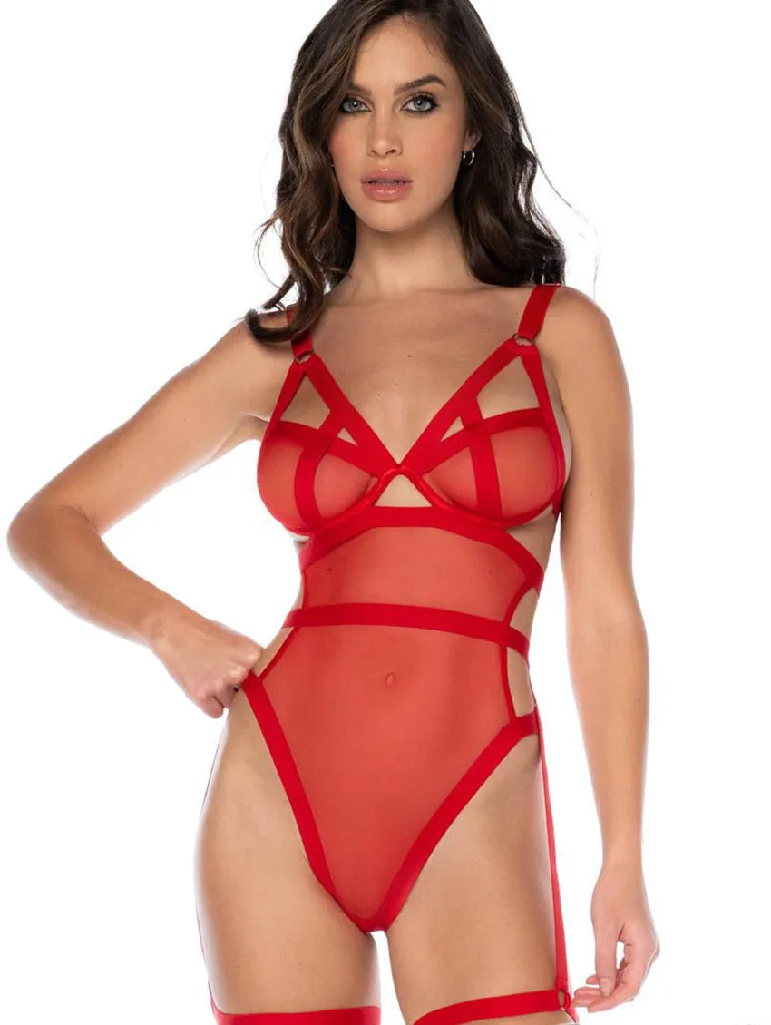 Mapale Strappy Garter Teddy