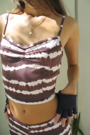 Meg Tankini Tie Dye Bikini Top - Taro Tie Dye