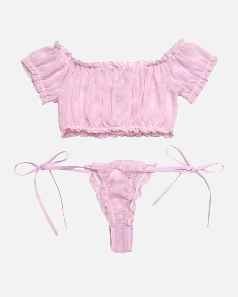 Mesh Bra and Panty Lingerie Set