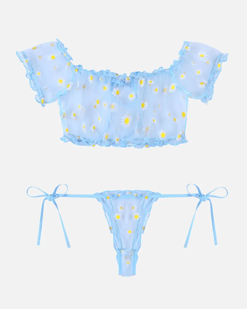 Mesh Bra and Panty Lingerie Set