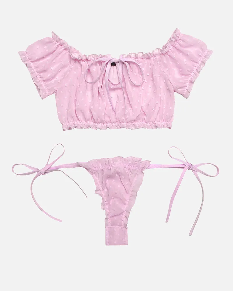 Mesh Bra and Panty Lingerie Set