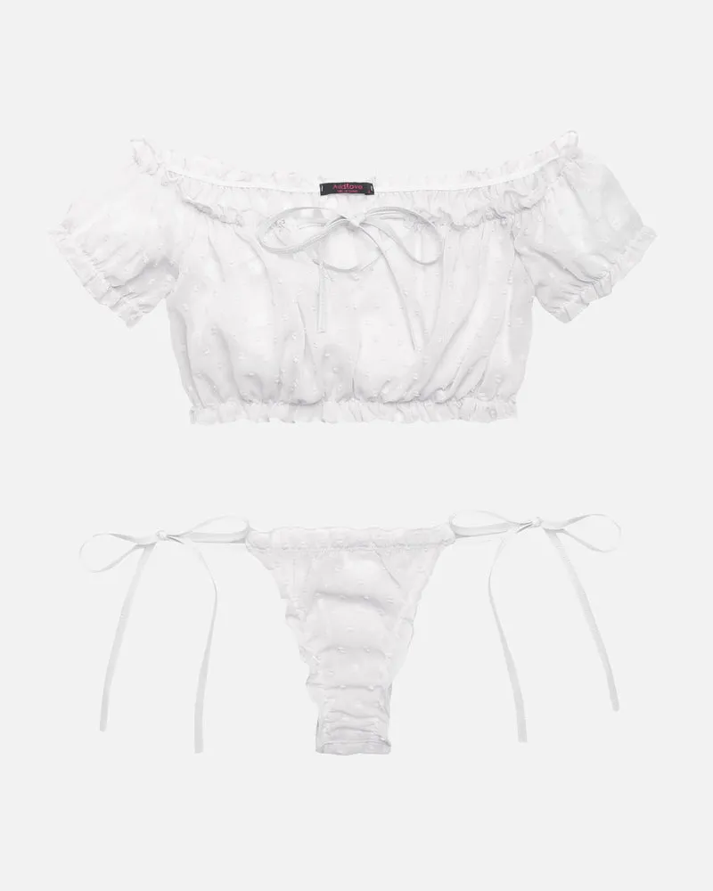 Mesh Bra and Panty Lingerie Set