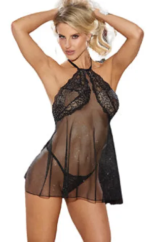 Midnight Glitter Babydoll