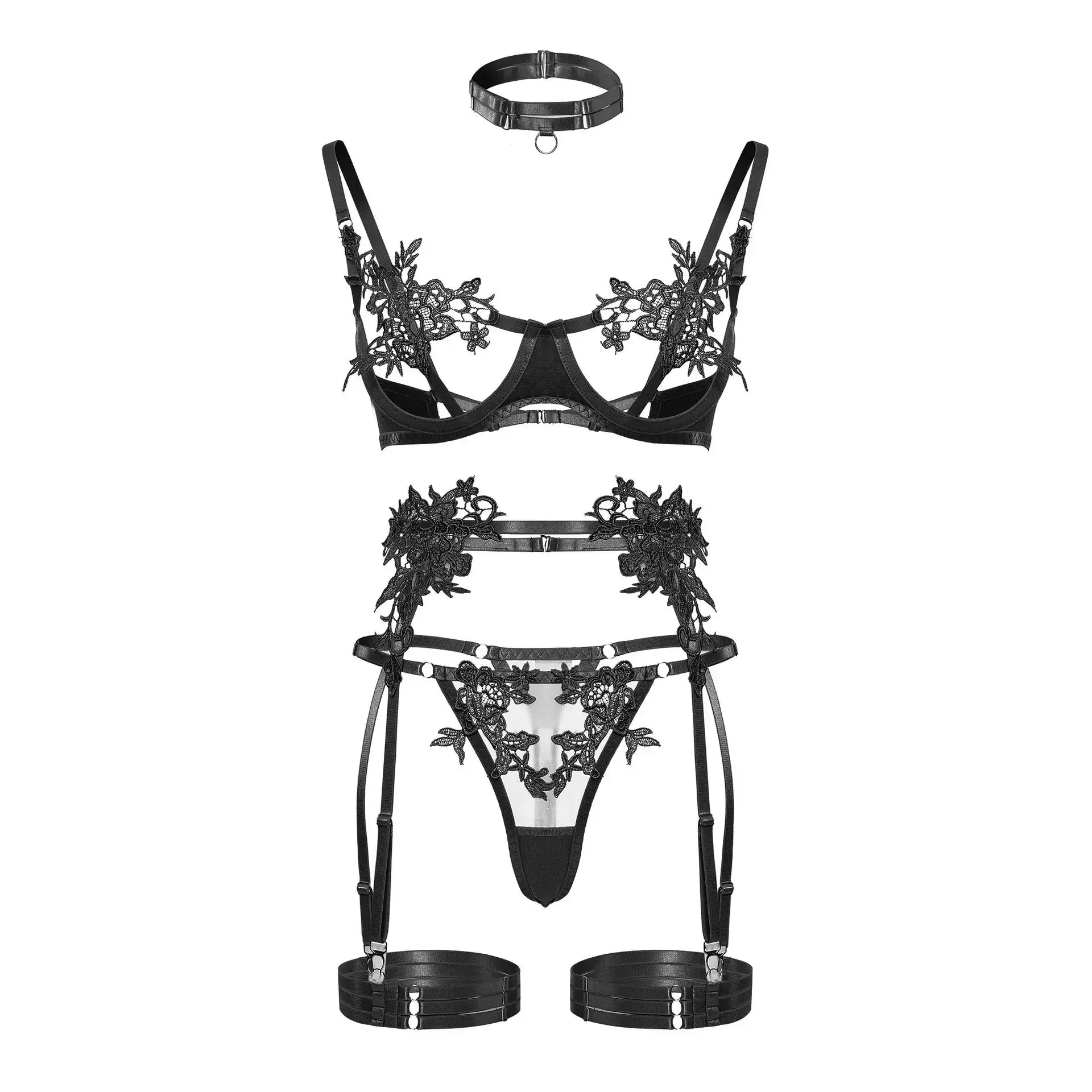 Open Bra Lace Sexy Lingerie Sets