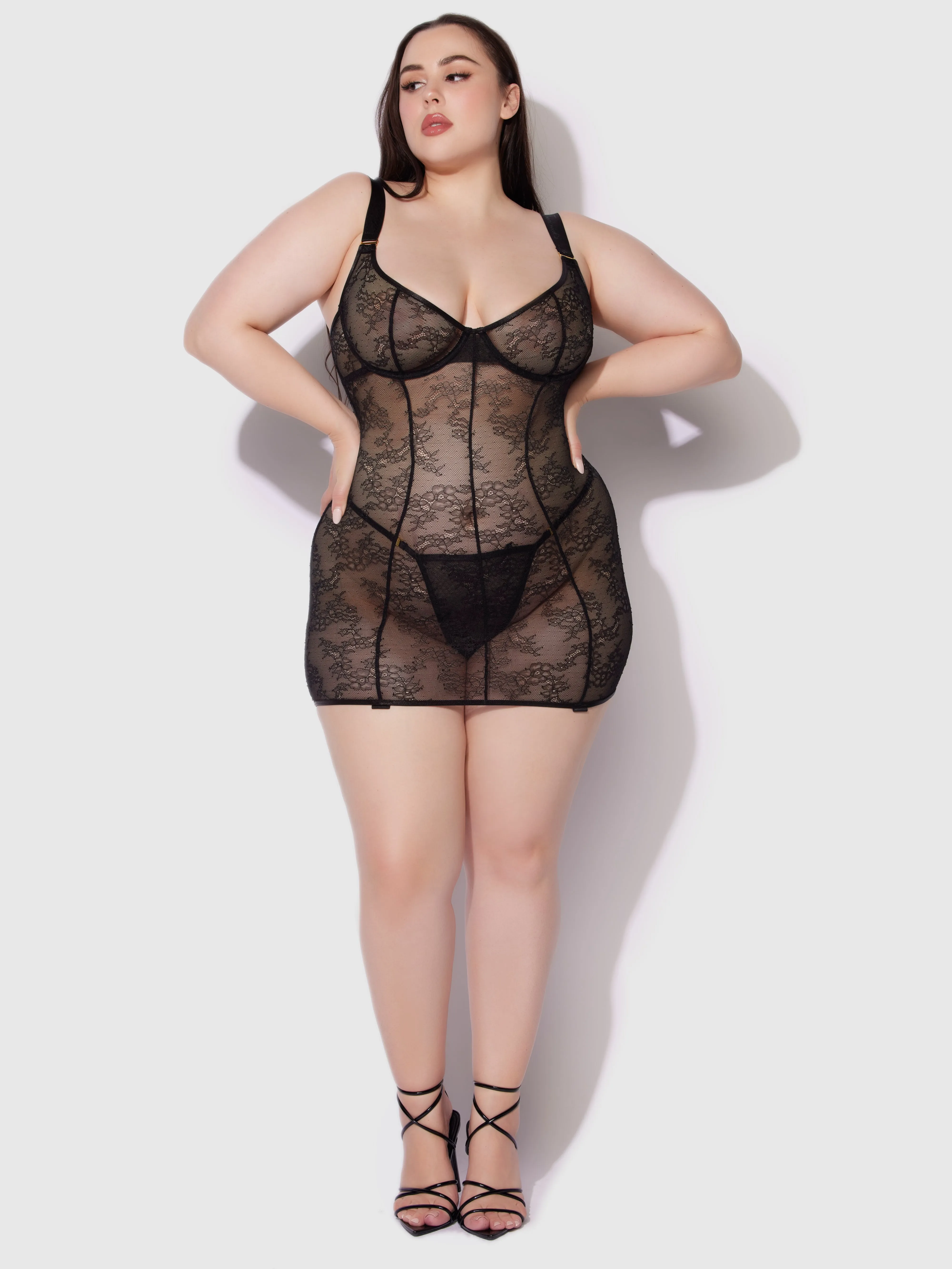 Pia Lace Unlined Underwire Chemise