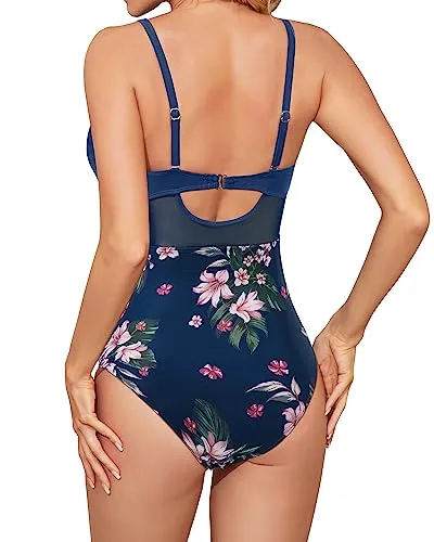 Push Up Swimwear Cutout Mesh Swimsuits
