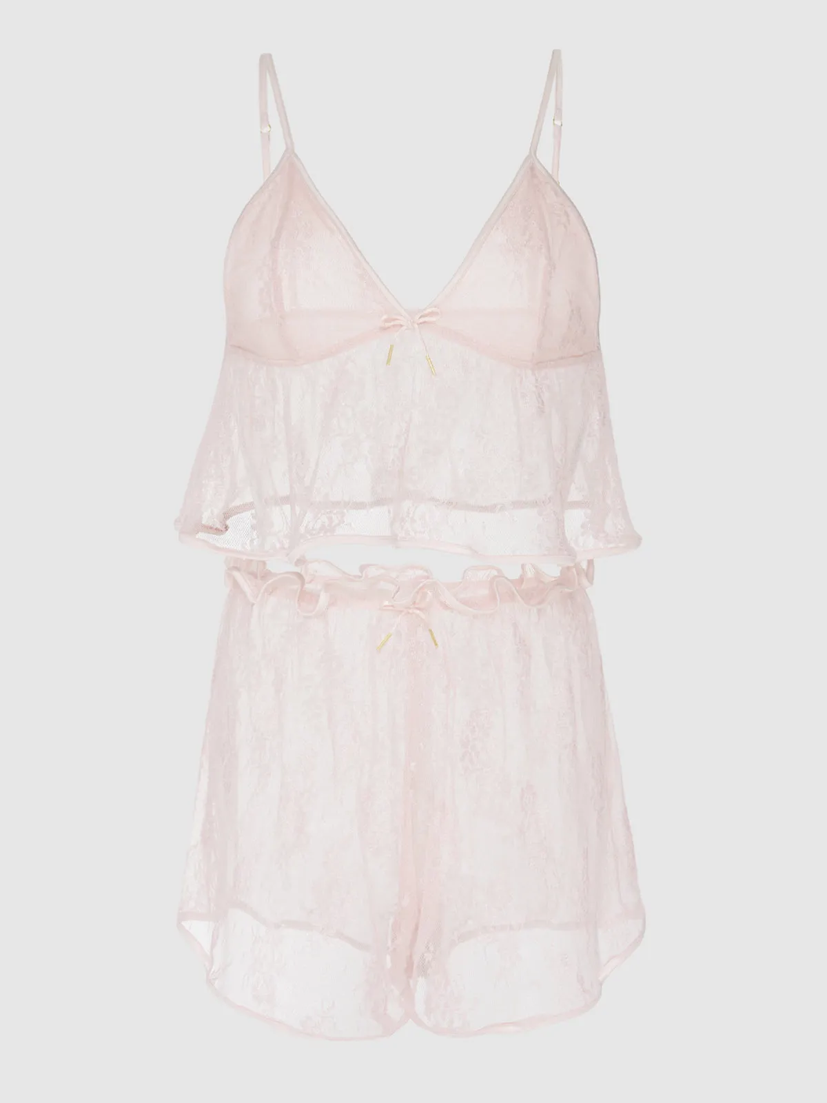 Rosalind Lace & Satin Trimmed Sleep Cami & Shortie