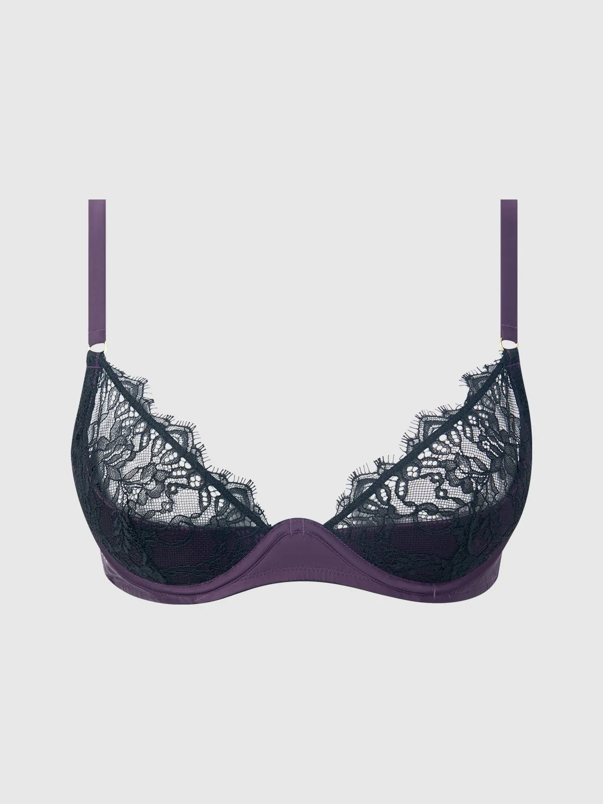 Rosalind Lace & Satin Underwire Demi Bra