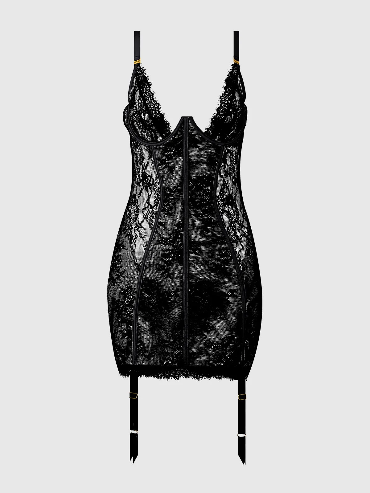Rosalind Satin & Lace Underwire Chemise