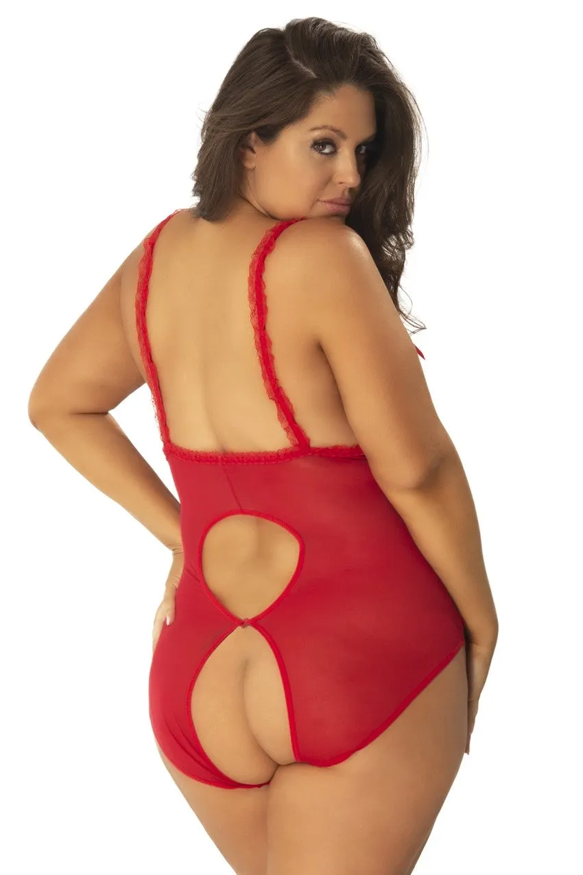Sexy Tease! Plus Size Open Cup Lingerie