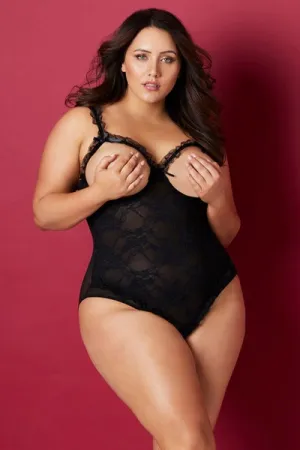 Sexy Tease ~ Sexy Plus Size Open Cup Teddy