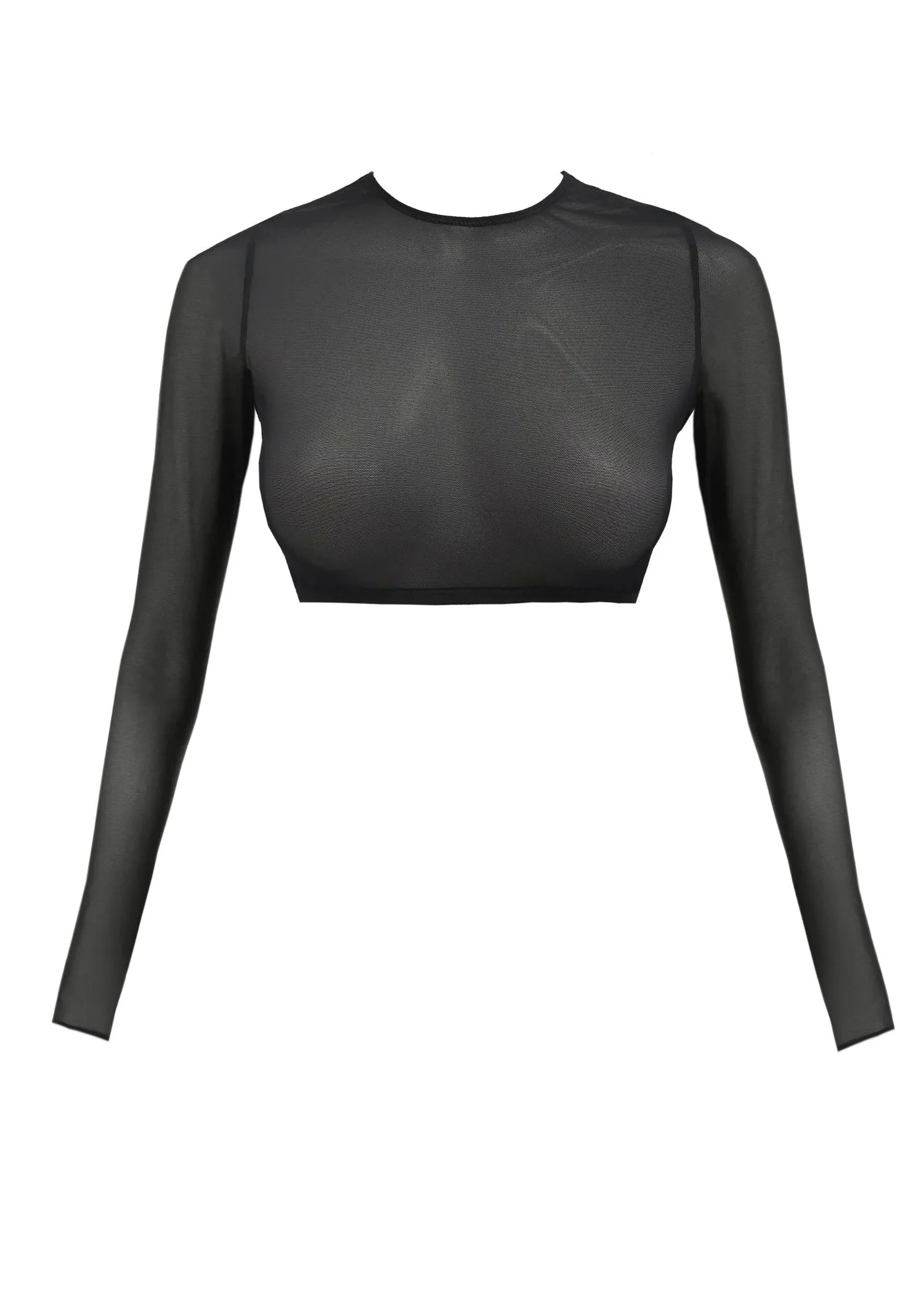 SHEER Crop Top (Black)