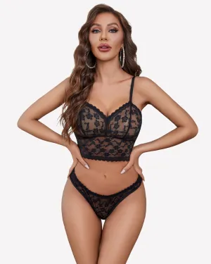 Sheer Lace Bra and Panty Sets