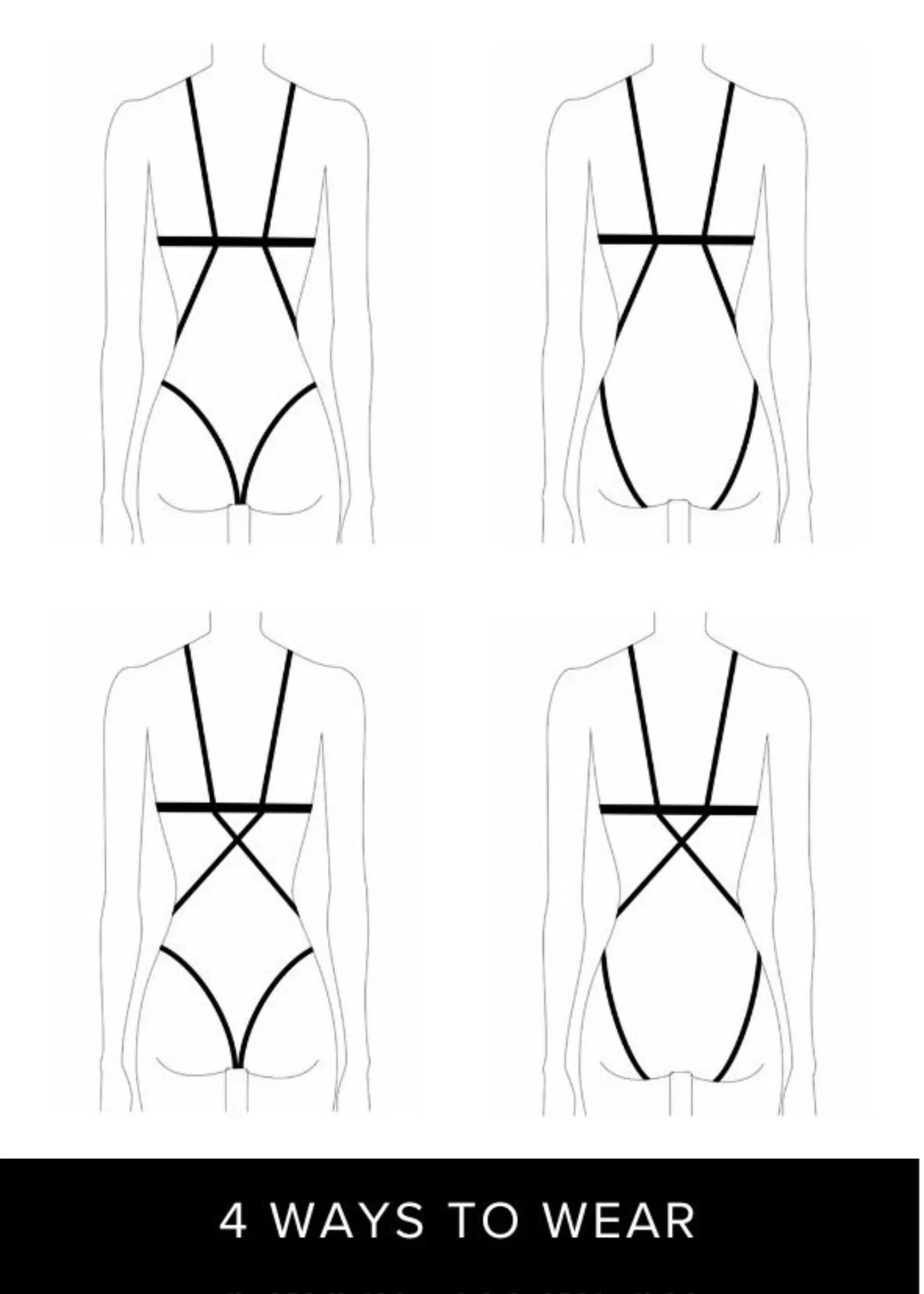 SHEER Openable Bra & Open Back Body (Black)