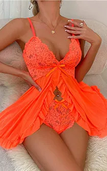 Tangerine Tease Babydoll Nightie