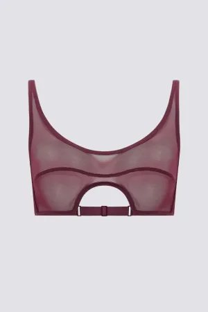 Tech Mesh Bustier Bra Ruby