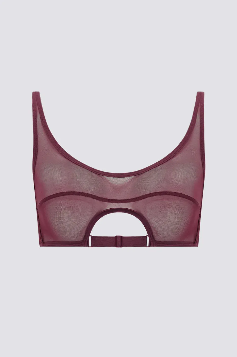 Tech Mesh Bustier Bra Ruby