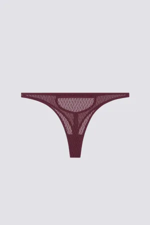 Tech Mesh Thong Ruby