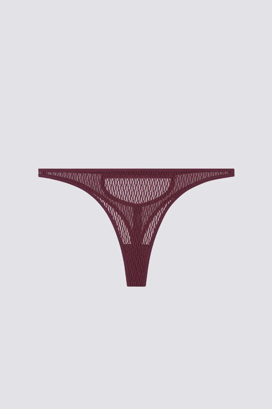 Tech Mesh Thong Ruby