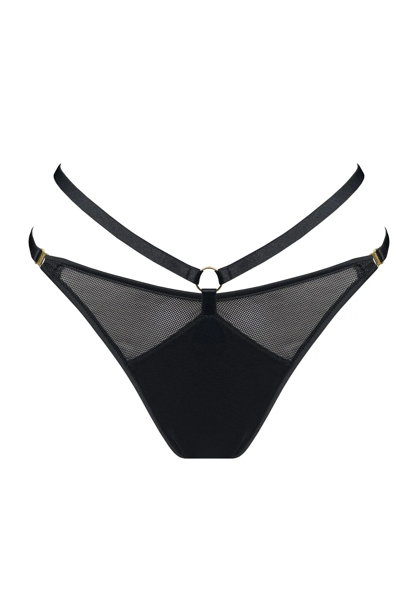 Ula Strap Thong Black