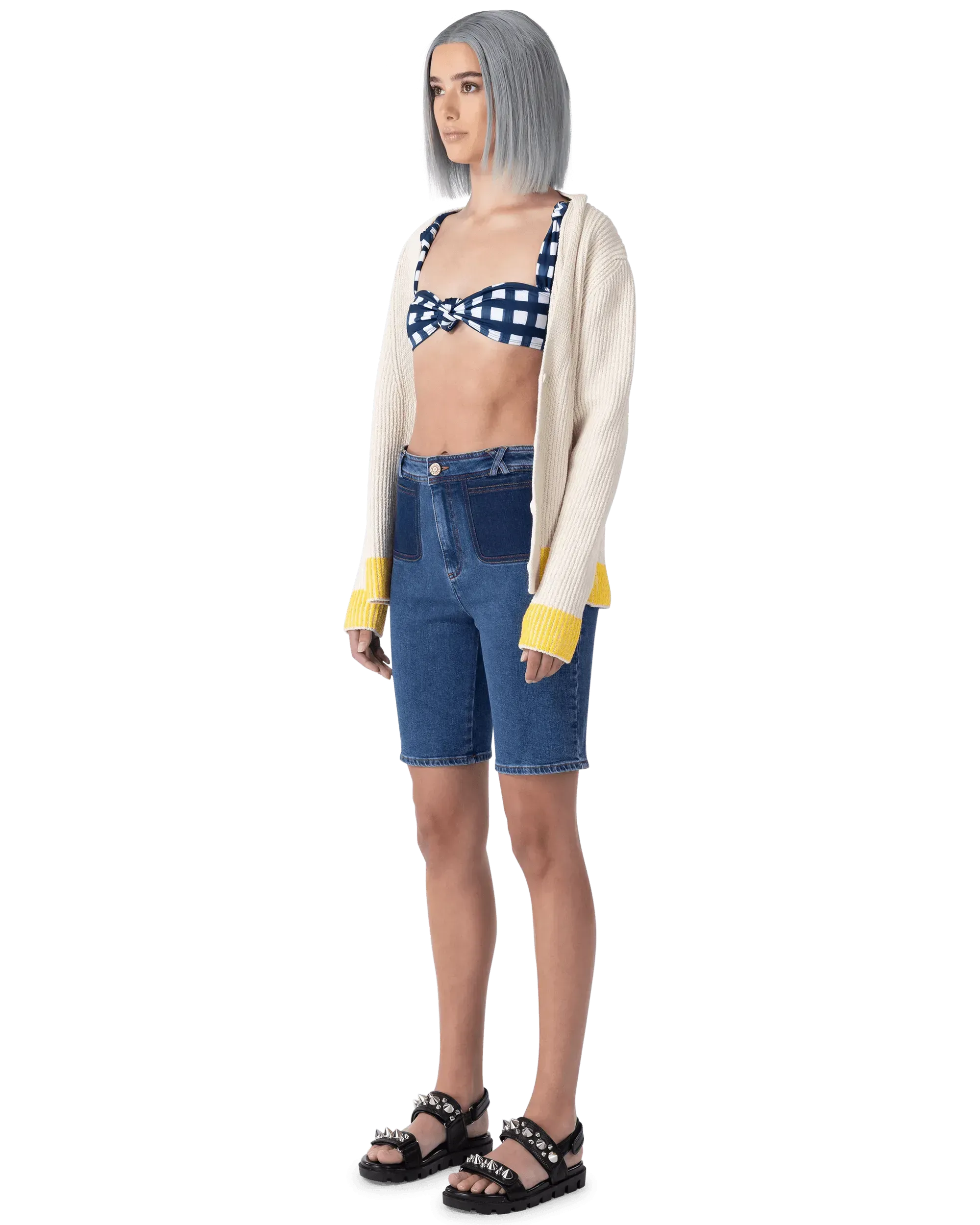 Vichy Check Bikini Top