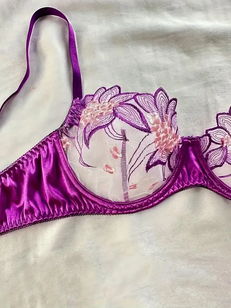 Violets in Bloom Panty & Bra Set